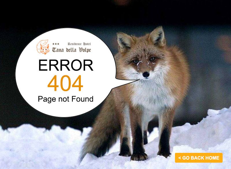 pagina 404 tana della volpe